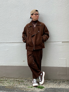 「アイテム（セットアップ）」を使った、はっしーさん（メンズ・172cm）の冬コーディネート