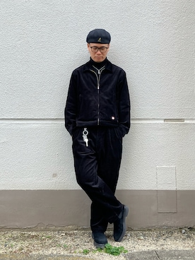 「RED KAP（レッドキャップ）のRED KAP/レッドキャップ 別注 SMU PT-38 SETUP 2TUCK CORDUROY WIDE PANTS/コーデュロイ/リラックスフィット/【セットアップ対応】（その他パンツ）」を使った、はっしーさん（メンズ・172cm）の秋コーディネート