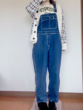 「Avail（アベイル）のアイテム（オールインワン・サロペット）」を使った、maru2さん（レディース・162cm）の冬コーディネート