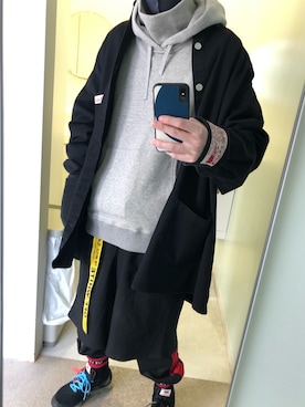 「RAF SIMONS（ラフシモンズ）のアイテム（ジャケット/アウター）」を使った、tackさん（メンズ・170cm）の春コーディネート