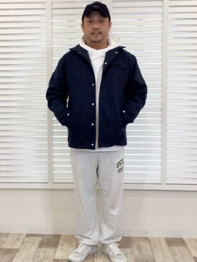「アイテム（スウェットパンツ）」を使った、DAIさん（メンズ・171cm）の秋コーディネート
