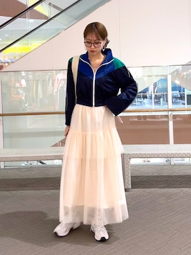 「FREE'S MART（フリーズマート）のアイテム（ナイロンジャケット）」を使った、♡marie♡さん（レディース・163cm）の冬コーディネート