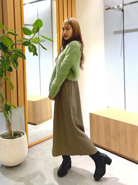「フェザー」｜「アイテム（ワンピース/ドレス）」を使った、♡marie♡さん（レディース・163cm）の秋コーディネート