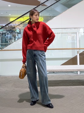 「FREE'S MART（フリーズマート）のアイテム（ローファー）」を使った、♡marie♡さん（レディース・163cm）の冬コーディネート