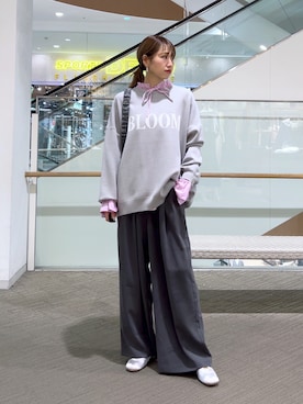 「FREE'S MART（フリーズマート）のアイテム（スラックス）」を使った、♡marie♡さん（レディース・163cm）の春コーディネート