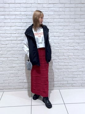 「FREE'S MART（フリーズマート）のアイテム（ダウンジャケット/コート）」を使った、♡marie♡さん（レディース・163cm）の秋コーディネート