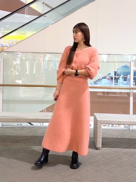 「ニットアップ」｜♡marie♡さん（レディース・163cm）の冬コーディネート