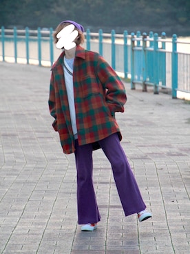 「one way（ワンウェイ）のアイテム（パンツ）」を使った、pankichi🙈さん（レディース・158cm）の冬コーディネート
