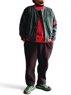 「VINTAGE（ヴィンテージ）のアイテム（スウェットパンツ）」を使った、yoheiさん（メンズ・175cm）の冬コーディネート
