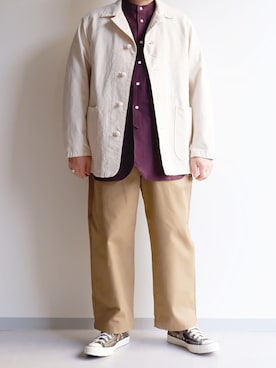 「weac.（ウィークス）のアイテム」を使った、yoheiさん（メンズ・175cm）の秋コーディネート