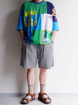 「TIGRE BROCANTE（ティグルブロカンテ）のアイテム」を使った、yoheiさん（メンズ・175cm）の夏コーディネート