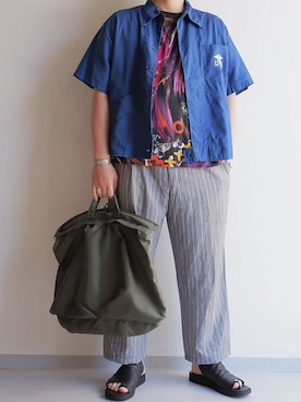 「今日のコーデ」｜「アイテム（パンツ、シルバー系）」を使った、yoheiさん（メンズ・175cm）の夏コーディネート