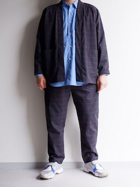 「weac.（ウィークス）のアイテム（スーツセット）」を使った、yoheiさん（メンズ・175cm）の秋コーディネート