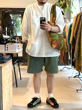 「アイテム（トートバッグ、その他）」を使った、yoheiさん（メンズ・175cm）の夏コーディネート