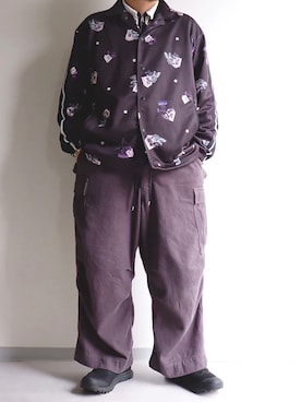 「アイテム（カーゴパンツ、グレー系）」を使った、yoheiさん（メンズ・175cm）の春コーディネート