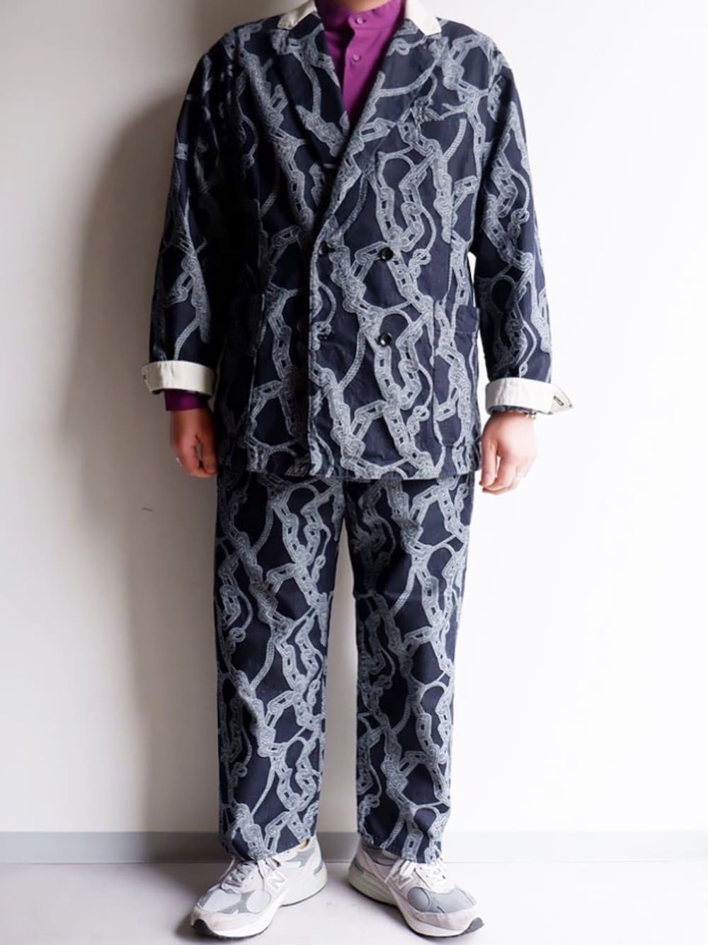 「いまどきジャケット写真、春服コーデ、メンズコーデ、今日のコーデ、今日の服、ブルーナボイン、993」｜「BRUNABOINNEのアイテム（デニムパンツ、ブルー系）」を使った、yoheiさん（メンズ・175cm）の春コーディネートの1枚目の写真