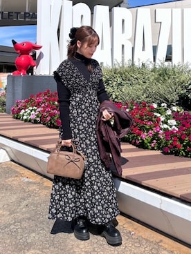 「アイテム（ワンピース/ドレス）」を使った、AS KNOW AS plus/アズノゥアズプラスさん（レディース・158cm）の秋コーディネート