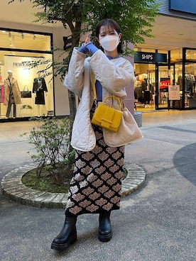 「AS KNOW AS plus（アズノゥアズプラス）のアイテム（ノーカラージャケット）」を使った、AS KNOW AS plus/アズノゥアズプラスさん（レディース・158cm）の秋コーディネート