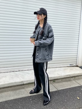 「AS KNOW AS plus（アズノゥアズプラス）のアイテム（デニムジャケット）」を使った、AS KNOW AS plus/アズノゥアズプラスさん（レディース・158cm）の春コーディネート