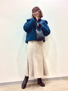 「AS KNOW AS plus（アズノゥアズプラス）のアイテム（ブルゾン）」を使った、AS KNOW AS plus/アズノゥアズプラスさん（レディース・158cm）の冬コーディネート