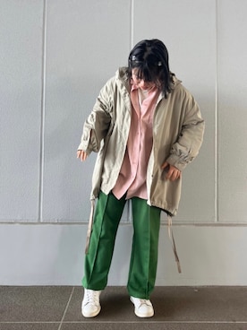 「AS KNOW AS plus（アズノゥアズプラス）のアイテム（スウェットパンツ）」を使った、AS KNOW AS plus/アズノゥアズプラスさん（レディース・158cm）の春コーディネート