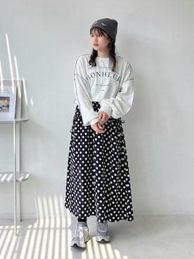 「AS KNOW AS plus（アズノゥアズプラス）のアイテム（帽子）」を使った、AS KNOW AS plus/アズノゥアズプラスさん（レディース・158cm）の秋コーディネート