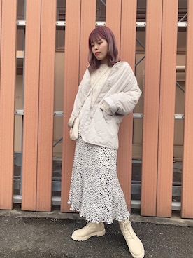 「AS KNOW AS plus（アズノゥアズプラス）のアイテム（ノーカラージャケット）」を使った、AS KNOW AS plus/アズノゥアズプラスさん（レディース・158cm）の秋コーディネート