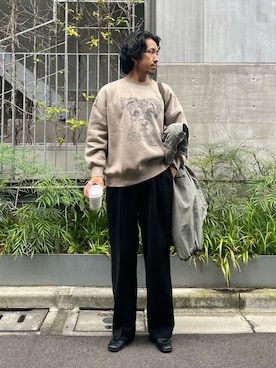 「AS KNOW AS plus（アズノゥアズプラス）のアイテム（ブルゾン）」を使った、AS KNOW AS plus/アズノゥアズプラスさん（メンズ・173cm）の秋コーディネート