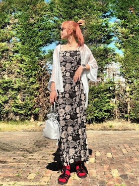 「浴衣」｜「アイテム（その他）」を使った、AS KNOW AS plus/アズノゥアズプラスさん（レディース・158cm）の夏コーディネート