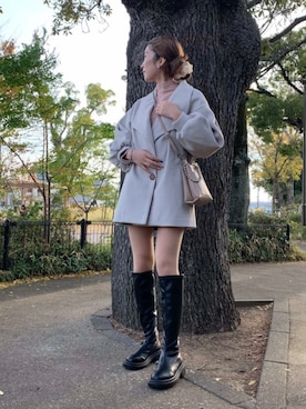 「AS KNOW AS plus（アズノゥアズプラス）のアイテム（その他アウター）」を使った、AS KNOW AS plus/アズノゥアズプラスさん（レディース・158cm）の冬コーディネート
