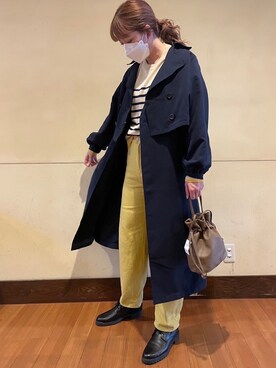 「AS KNOW AS plus（アズノゥアズプラス）のアイテム（トレンチコート）」を使った、AS KNOW AS plus/アズノゥアズプラスさん（レディース・158cm）の春コーディネート