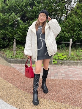 「AS KNOW AS plus（アズノゥアズプラス）のアイテム（ブルゾン）」を使った、AS KNOW AS plus/アズノゥアズプラスさん（レディース・158cm）の秋コーディネート