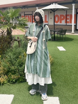 「AS KNOW AS plus（アズノゥアズプラス）のアイテム（ワンピース/ドレス）」を使った、AS KNOW AS plus/アズノゥアズプラスさん（レディース・158cm）の夏コーディネート