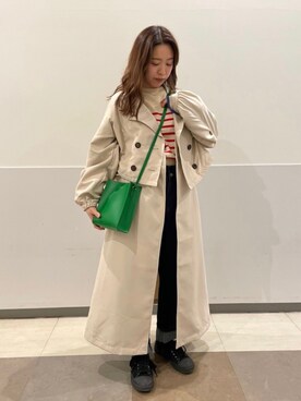 「AS KNOW AS plus（アズノゥアズプラス）のアイテム（トレンチコート）」を使った、AS KNOW AS plus/アズノゥアズプラスさん（レディース・158cm）の春コーディネート