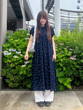 「ショルダーバッグ」｜「アイテム（ワンピース）」を使った、AS KNOW AS plus/アズノゥアズプラスさん（レディース・158cm）の夏コーディネート