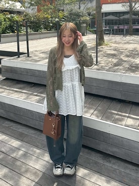 「AS KNOW AS plus（アズノゥアズプラス）のアイテム（トップス）」を使った、AS KNOW AS plus/アズノゥアズプラスさん（レディース・158cm）の春コーディネート