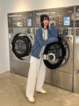「AS KNOW AS plus（アズノゥアズプラス）のアイテム（ナイロンジャケット）」を使った、AS KNOW AS plus/アズノゥアズプラスさん（レディース・158cm）の秋コーディネート