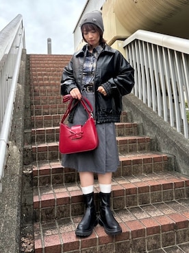 「AS KNOW AS plus（アズノゥアズプラス）のアイテム（ブルゾン）」を使った、AS KNOW AS plus/アズノゥアズプラスさん（レディース・158cm）の秋コーディネート