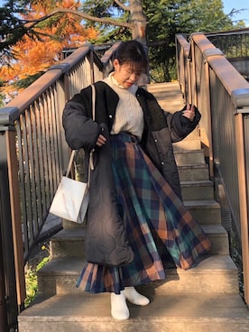 「AS KNOW AS plus（アズノゥアズプラス）のアイテム（その他アウター）」を使った、AS KNOW AS plus/アズノゥアズプラスさん（レディース・158cm）の秋コーディネート