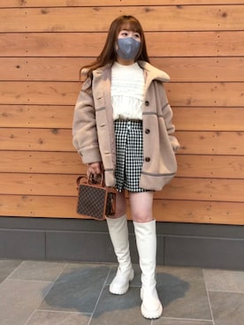 「AS KNOW AS plus（アズノゥアズプラス）のアイテム（ブルゾン）」を使った、AS KNOW AS plus/アズノゥアズプラスさん（レディース・158cm）の冬コーディネート