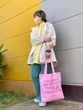 「AS KNOW AS plus（アズノゥアズプラス）のアイテム（ブルゾン）」を使った、AS KNOW AS plus/アズノゥアズプラスさん（レディース・158cm）の春コーディネート