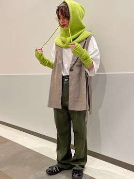 「AS KNOW AS plus（アズノゥアズプラス）のアイテム（帽子）」を使った、AS KNOW AS plus/アズノゥアズプラスさん（レディース・158cm）の秋コーディネート