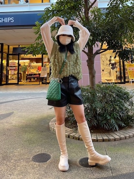 「AS KNOW AS plus（アズノゥアズプラス）のアイテム（帽子）」を使った、AS KNOW AS plus/アズノゥアズプラスさん（レディース・158cm）の秋コーディネート