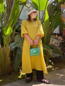 「AS KNOW AS plus（アズノゥアズプラス）のアイテム（帽子）」を使った、AS KNOW AS plus/アズノゥアズプラスさん（レディース・158cm）の夏コーディネート