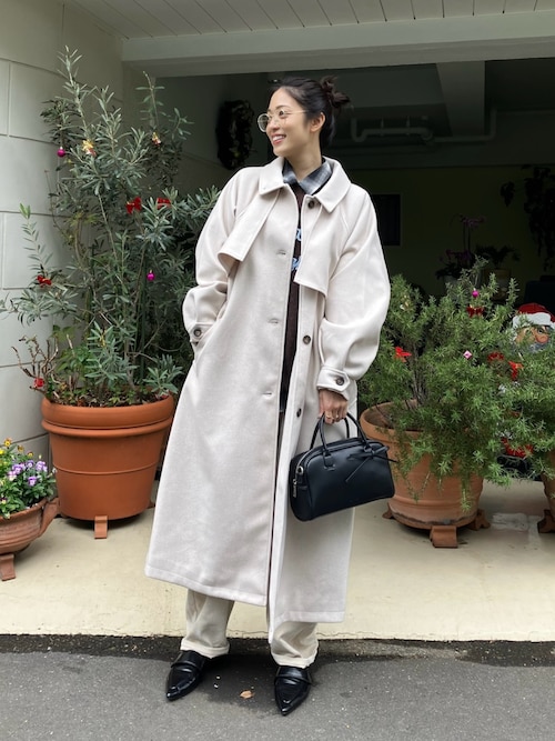 asknowasアズノウアズ　　アースカラーコート　美品