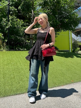 「アイテム（チュニック）」を使った、AS KNOW AS plus/アズノゥアズプラスさん（レディース・158cm）の夏コーディネート