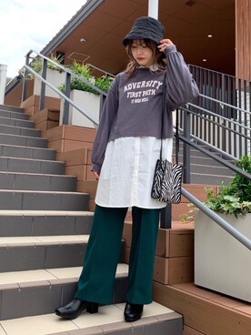 「AS KNOW AS plus（アズノゥアズプラス）のアイテム（帽子）」を使った、AS KNOW AS plus/アズノゥアズプラスさん（レディース・158cm）の秋コーディネート