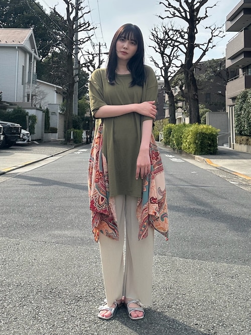 センソユニコ ノースリーブアシンメトリックチュニック黒 レディース
