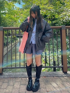 「AS KNOW AS plus（アズノゥアズプラス）のアイテム（ブルゾン）」を使った、AS KNOW AS plus/アズノゥアズプラスさん（レディース・158cm）の秋コーディネート