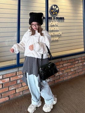 「アイテム（チュニック）」を使った、AS KNOW AS plus/アズノゥアズプラスさん（レディース・158cm）の冬コーディネート